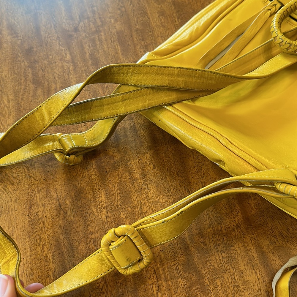 Cleobella Mini Yellow Strip Backpack - Picture 7 of 13